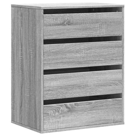 Vidaxl ladekast 60x41x76 cm bewerkt hout grijs sonoma eikenkleurig