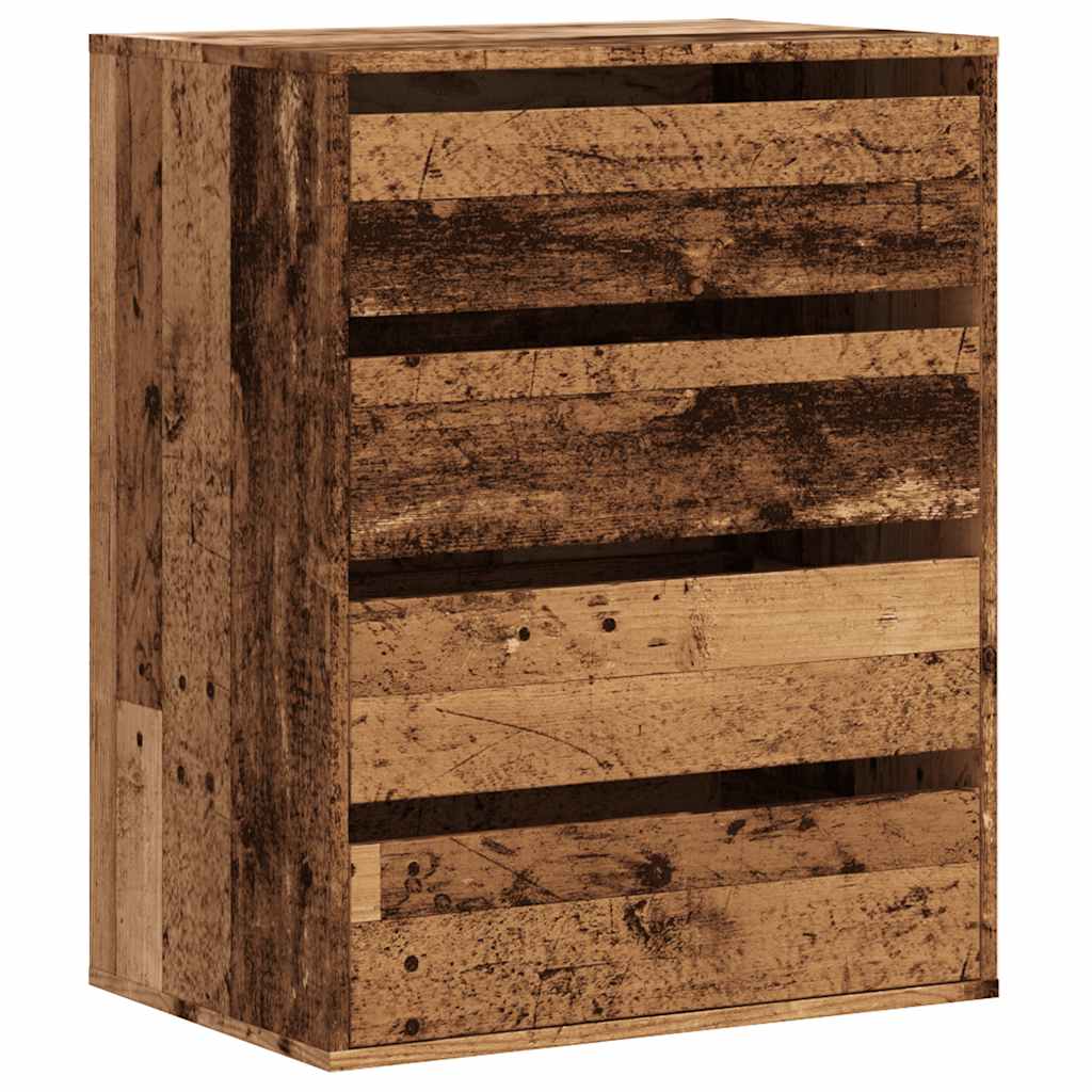 Vidaxl ladekast 60x41x76 cm bewerkt hout oud houtkleurig