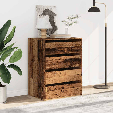 Vidaxl ladekast 60x41x76 cm bewerkt hout oud houtkleurig