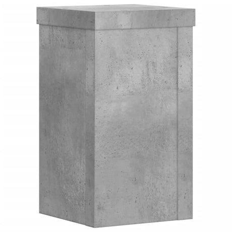 Vidaxl plantenstandaards 2 st 10x10x18 cm bewerkt hout betongrijs