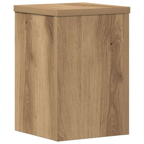 Vidaxl plantenstandaards 2 st 20x20x30 cm hout artisanaal eiken