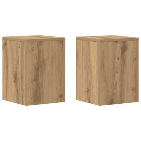 Vidaxl plantenstandaards 2 st 25x25x35 cm hout artisanaal eiken