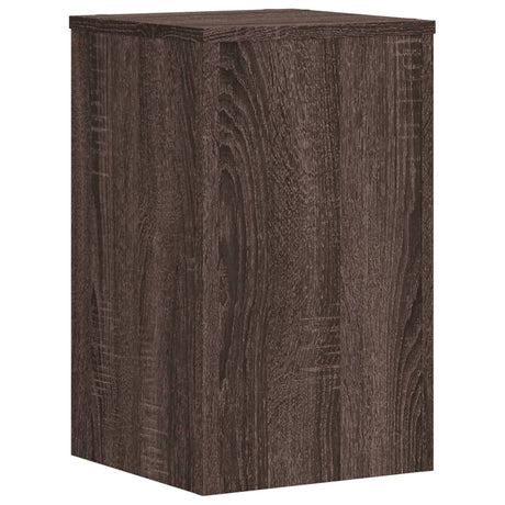 Vidaxl plantenstandaards 2 st 30x30x50 cm bewerkt hout bruin eiken