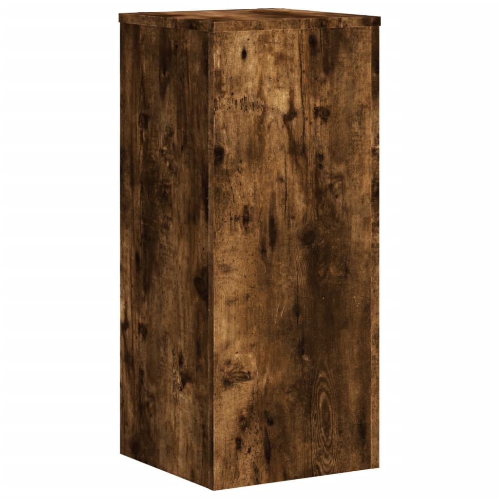 Vidaxl plantenstandaards 2 st 30x30x70 cm bewerkt hout gerookt eiken