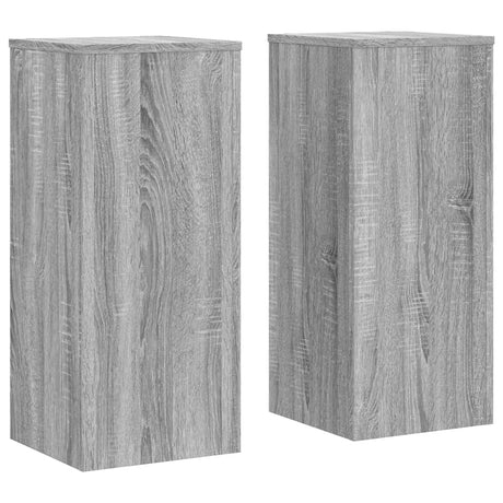 Vidaxl plantenstandaards 2 st 30x30x70 cm bewerkt hout grijs sonoma