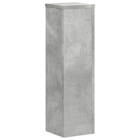 Vidaxl plantenstandaards 2 st 17x17x60 cm bewerkt hout betongrijs