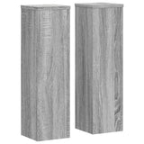 Vidaxl plantenstandaards 2 st 17x17x60 cm bewerkt hout grijs sonoma