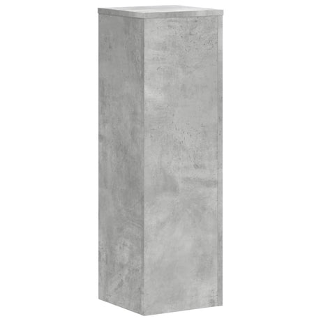Vidaxl plantenstandaards 2 st 25x25x80 cm bewerkt hout betongrijs