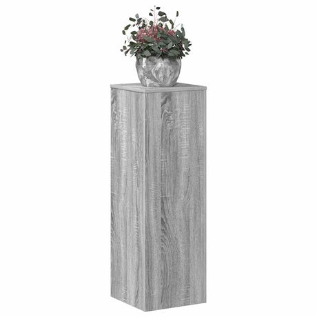 Vidaxl plantenstandaard 33x33x100 cm bewerkt hout grijs sonoma eiken
