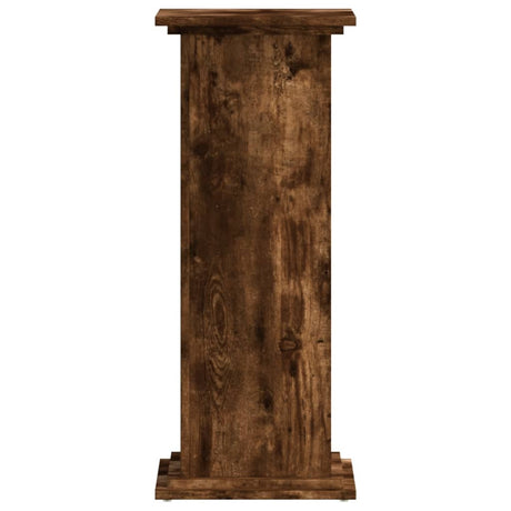Vidaxl plantenstandaard 33x33x80 cm bewerkt hout gerookt eikenkleurig