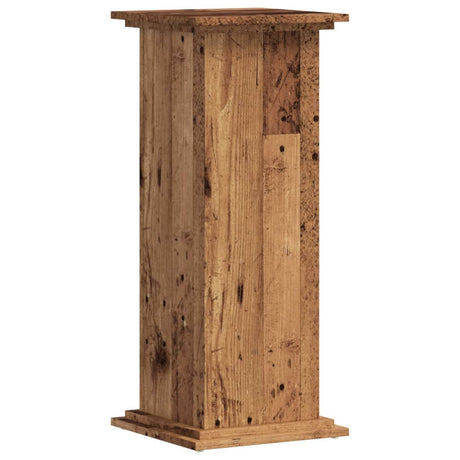 Vidaxl plantenstandaard 33x33x80 cm bewerkt hout oud houtkleurig