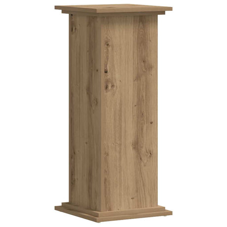 Vidaxl plantenstandaard 33x33x80 cm bewerkt hout artisanaal eikenkleur