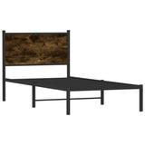 Vidaxl bedframe zonder matras metaal gerookt eikenkleurig 90x200 cm