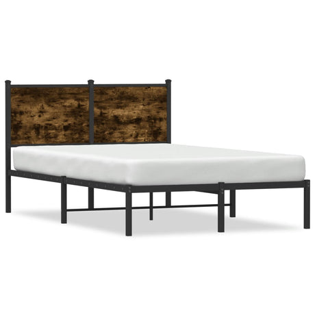 Vidaxl bedframe zonder matras metaal gerookt eikenkleurig 120x200 cm
