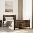 Vidaxl bedframe zonder matras metaal gerookt eikenkleurig 100x190 cm