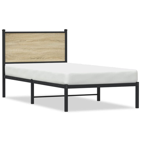 Vidaxl bedframe zonder matras metaal sonoma eikenkleurig 80x200 cm