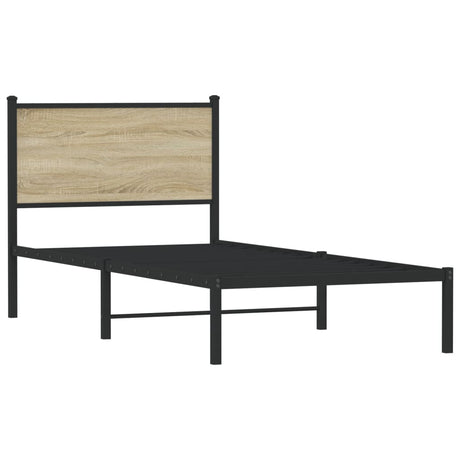 Vidaxl bedframe zonder matras metaal sonoma eikenkleurig 80x200 cm