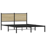 Vidaxl bedframe zonder matras metaal sonoma eikenkleurig 150x200 cm