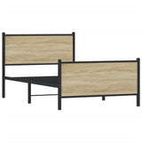 Vidaxl bedframe zonder matras metaal sonoma eikenkleurig 100x200 cm