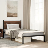 Vidaxl bedframe zonder matras metaal bruin eikenkleurig 100x190 cm