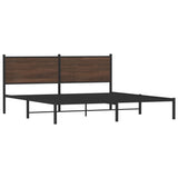 Vidaxl bedframe zonder matras metaal bruin eikenkleurig 160x200 cm
