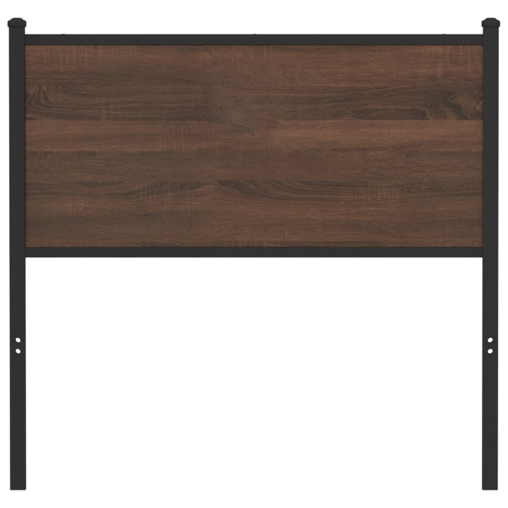 Vidaxl vervangend hoofdbord 80 cm bewerkt hout en staal bruin eikenkleurig
