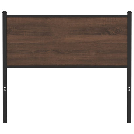 Vidaxl vervangend hoofdbord 100 cm bewerkt hout en staal bruin eikenkleurig
