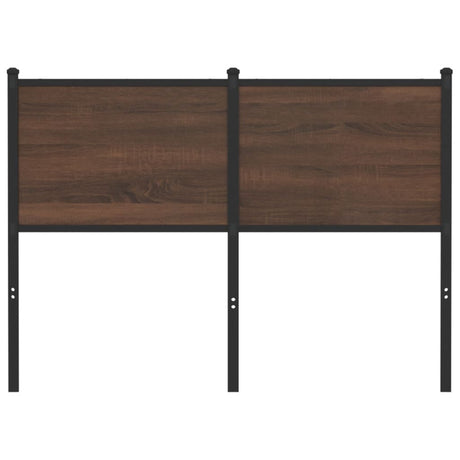 Vidaxl vervangend hoofdbord 120 cm bewerkt hout en staal bruin eikenkleurig