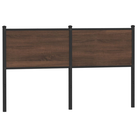 Vidaxl vervangend hoofdbord 135 cm bewerkt hout en staal bruin eikenkleurig