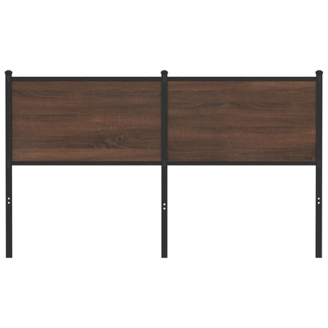 Vidaxl vervangend hoofdbord 140 cm bewerkt hout en staal bruin eikenkleurig