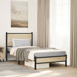 Vidaxl bedframe zonder matras metaal sonoma eikenkleurig 75x190 cm