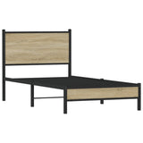 Vidaxl bedframe zonder matras metaal sonoma eikenkleurig 80x200 cm