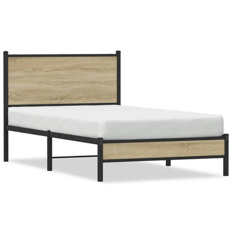 Vidaxl bedframe zonder matras metaal sonoma eikenkleurig 100x200 cm