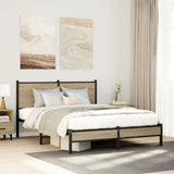 Vidaxl bedframe zonder matras metaal sonoma eikenkleurig 137x190 cm