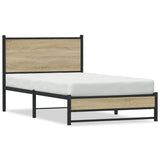 Vidaxl bedframe zonder matras metaal sonoma eikenkleurig 100x200 cm
