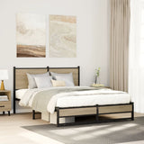 Vidaxl bedframe zonder matras metaal sonoma eikenkleurig 140x190 cm