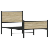 Vidaxl bedframe zonder matras metaal sonoma eikenkleurig 90x190 cm