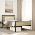 Vidaxl bedframe zonder matras metaal sonoma eikenkleurig 100x190 cm