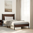 Vidaxl bedframe zonder matras metaal bruin eikenkleurig 107x203 cm