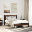 Vidaxl bedframe zonder matras metaal bruin eikenkleurig 120x200 cm