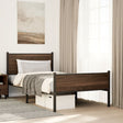Vidaxl bedframe zonder matras metaal bruin eikenkleurig 100x190 cm