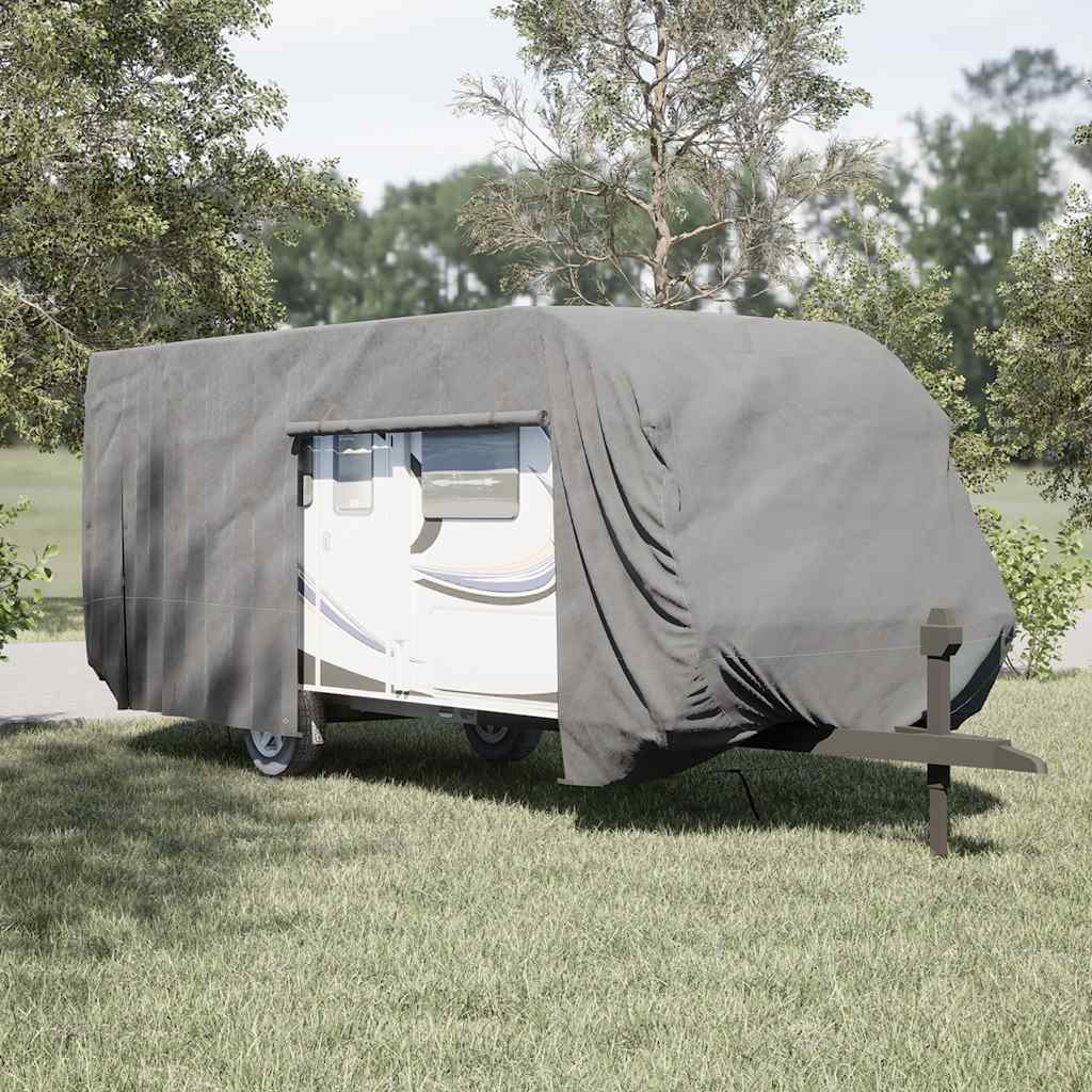 Vidaxl caravanhoes 732x250x220 cm vliesvlies grijs