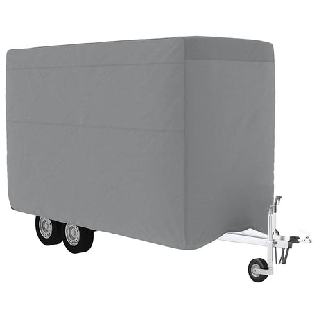 Vidaxl paardentrailerhoes 396x178x250 cm vliesvlies grijs
