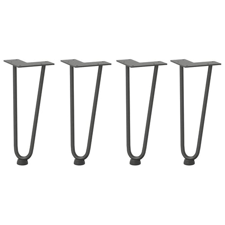 Vidaxl haarnadelpoten voor salontafel 4 st 30 cm antracietkleurig