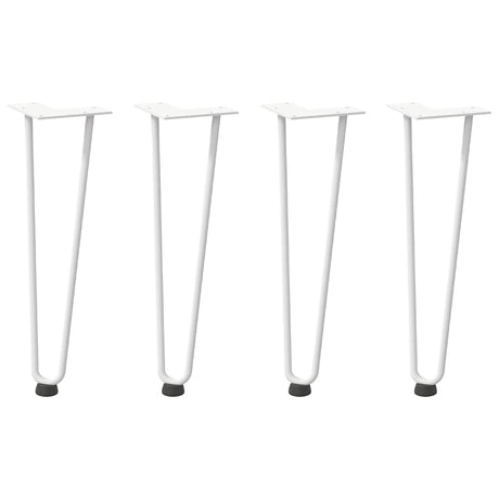 Vidaxl haarnadelpoten voor salontafel 4 st 42 cm massief staal wit