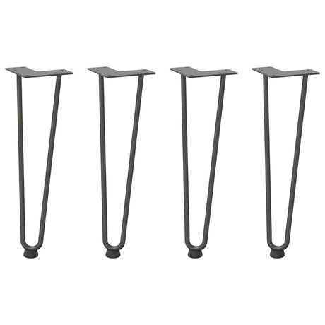 Vidaxl haarnadelpoten voor salontafel 4 st 42 cm antracietkleurig