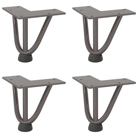 Vidaxl haarnadelpoten voor salontafel 4 st 10 cm massief staal naturel