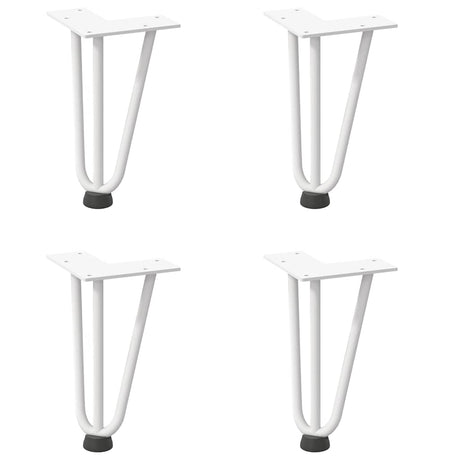 Vidaxl haarnadelpoten voor salontafel 4 st 20 cm massief staal wit