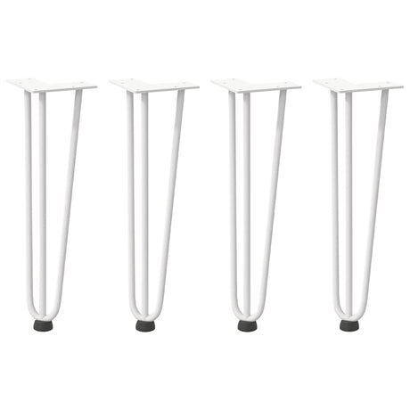 Vidaxl haarnadelpoten voor salontafel 4 st 42 cm massief staal wit