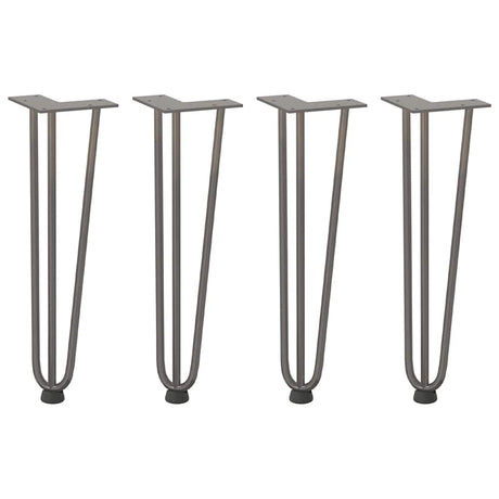 Vidaxl haarnadelpoten voor salontafel 4 st 42 cm massief staal naturel